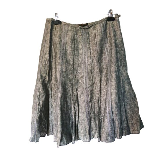 Dalia Women Linen Skirt, size 4P, petite, colour Grey - Picture 1 of 5